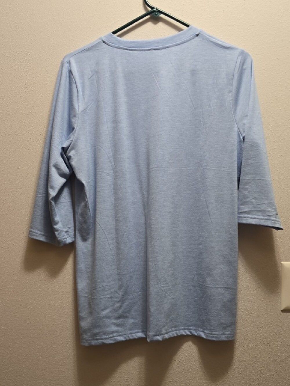 Light Blue Ruffle-Trim Women’s Top - Picture 3 of 9